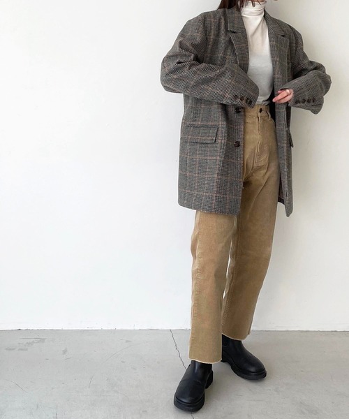 CANAL JEAN（キャナルジーン）の「RED CHOP WORKS(レッドチョップワークス) コーデュロイクロップドパンツ（その他パンツ・レディース・ブラウン/ダークベージュ/ホワイト・36/38）」の11枚目の写真