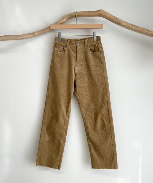 CANAL JEAN（キャナルジーン）の「RED CHOP WORKS(レッドチョップワークス) コーデュロイクロップドパンツ（その他パンツ・レディース・ブラウン/ダークベージュ/ホワイト・36/38）」の14枚目の写真