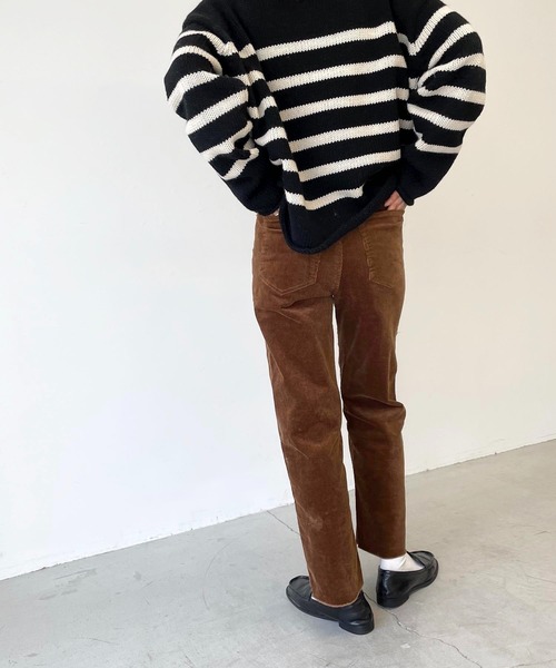 CANAL JEAN（キャナルジーン）の「RED CHOP WORKS(レッドチョップワークス) コーデュロイクロップドパンツ（その他パンツ・レディース・ブラウン/ダークベージュ/ホワイト・36/38）」の8枚目の写真