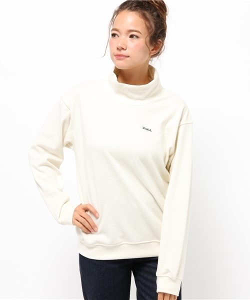X-girl（エックスガール）の「BRUSHED L/S TOP（Tシャツ/カットソー・レディース・ホワイト/ブラック/アッシュ・1/2）」の18枚目の写真