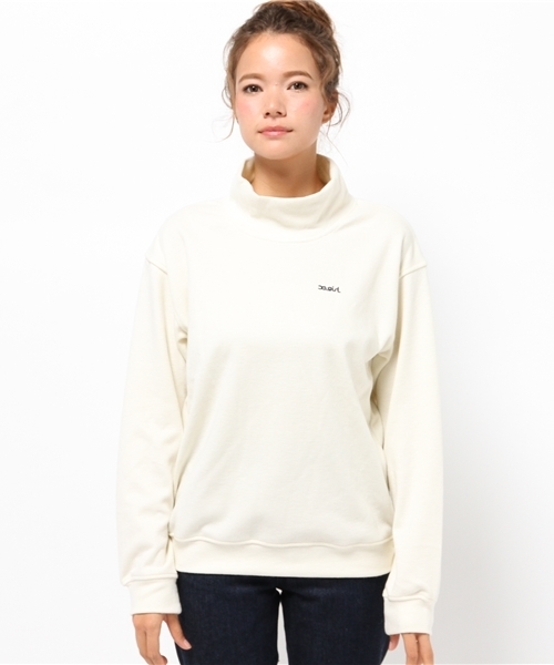 X-girl（エックスガール）の「BRUSHED L/S TOP（Tシャツ/カットソー・レディース・ホワイト/ブラック/アッシュ・1/2）」の19枚目の写真