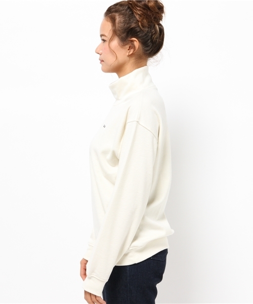 X-girl（エックスガール）の「BRUSHED L/S TOP（Tシャツ/カットソー・レディース・ホワイト/ブラック/アッシュ・1/2）」の12枚目の写真