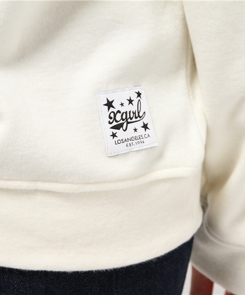 X-girl（エックスガール）の「BRUSHED L/S TOP（Tシャツ/カットソー・レディース・ホワイト/ブラック/アッシュ・1/2）」の17枚目の写真