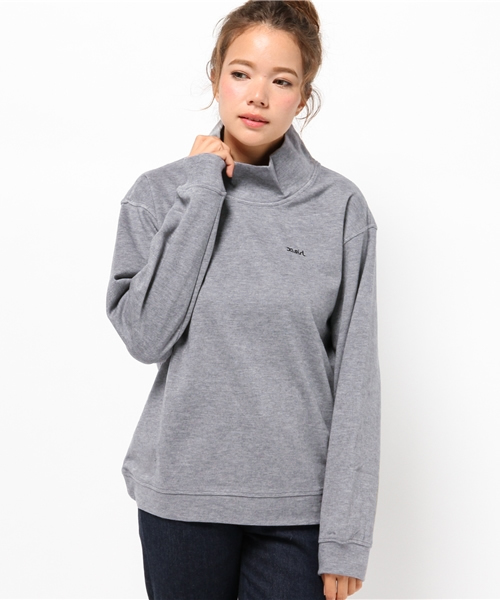 X-girl（エックスガール）の「BRUSHED L/S TOP（Tシャツ/カットソー・レディース・ホワイト/ブラック/アッシュ・1/2）」の10枚目の写真