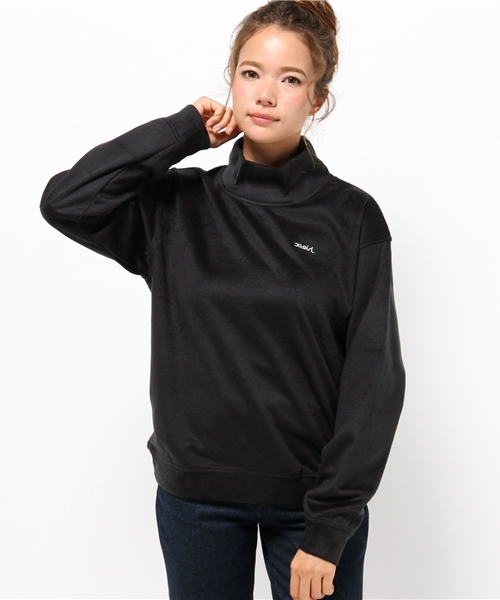 X-girl（エックスガール）の「BRUSHED L/S TOP（Tシャツ/カットソー・レディース・ホワイト/ブラック/アッシュ・1/2）」の11枚目の写真