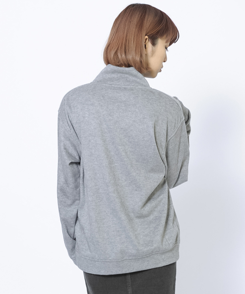 X-girl（エックスガール）の「BRUSHED L/S TOP（Tシャツ/カットソー・レディース・ホワイト/ブラック/アッシュ・1/2）」の5枚目の写真