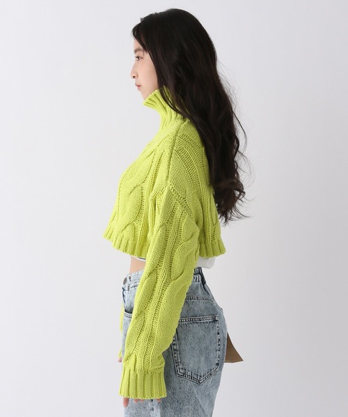 repipi armario(レピピ アルマリオ)の「ケーブルショートニット(ニット/セーター・キッズ・ブラック/ベージュ/イエロー・LARGE/MEDIUM)」の14枚目の写真