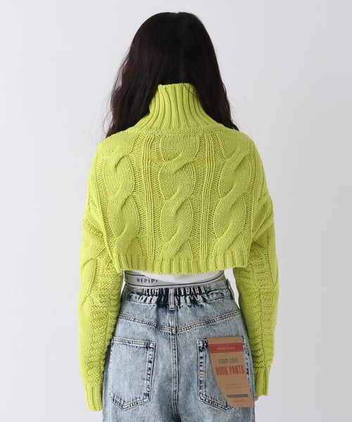 repipi armario(レピピ アルマリオ)の「ケーブルショートニット(ニット/セーター・キッズ・ブラック/ベージュ/イエロー・LARGE/MEDIUM)」の15枚目の写真