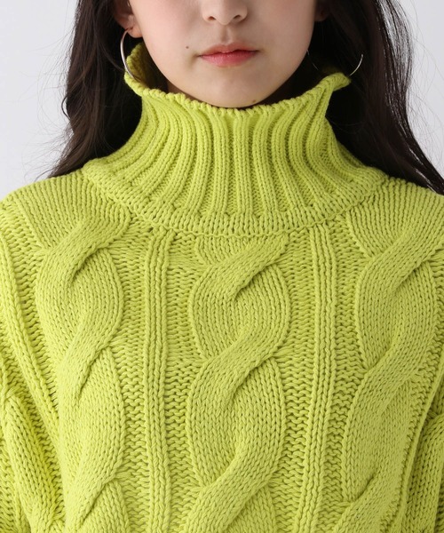 repipi armario(レピピ アルマリオ)の「ケーブルショートニット(ニット/セーター・キッズ・ブラック/ベージュ/イエロー・LARGE/MEDIUM)」の16枚目の写真