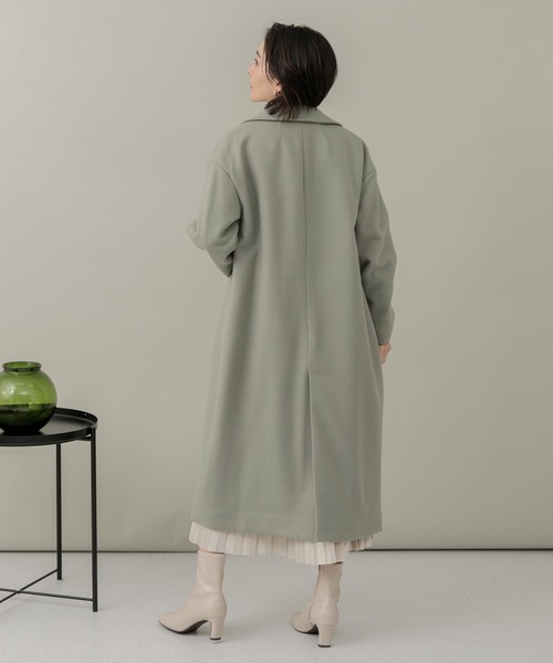 KATHARINE ROSS（キャサリンロス）の「【KATHARINE ROSS】日本製 ニードルジャージチェスターコート（チェスターコート・レディース・ネイビー/ライトグリーン/アイボリー・MEDIUM）」の12枚目の写真