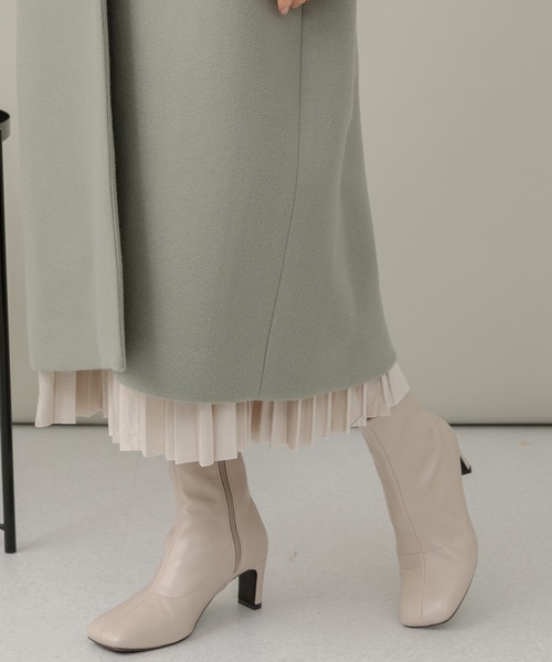 KATHARINE ROSS（キャサリンロス）の「【KATHARINE ROSS】日本製 ニードルジャージチェスターコート（チェスターコート・レディース・ネイビー/ライトグリーン/アイボリー・MEDIUM）」の13枚目の写真