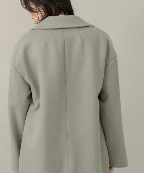 KATHARINE ROSS（キャサリンロス）の「【KATHARINE ROSS】日本製 ニードルジャージチェスターコート（チェスターコート・レディース・ネイビー/ライトグリーン/アイボリー・MEDIUM）」の22枚目の写真