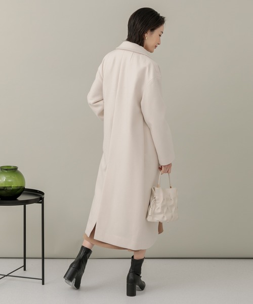 KATHARINE ROSS（キャサリンロス）の「【KATHARINE ROSS】日本製 ニードルジャージチェスターコート（チェスターコート・レディース・ネイビー/ライトグリーン/アイボリー・MEDIUM）」の14枚目の写真