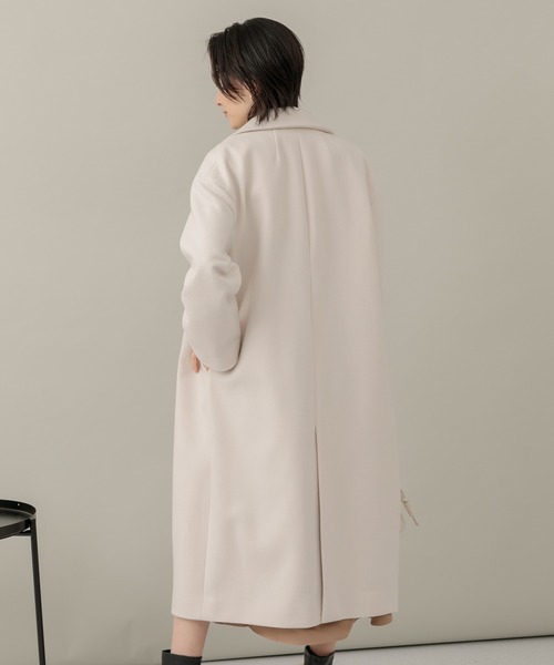 KATHARINE ROSS（キャサリンロス）の「【KATHARINE ROSS】日本製 ニードルジャージチェスターコート（チェスターコート・レディース・ネイビー/ライトグリーン/アイボリー・MEDIUM）」の10枚目の写真