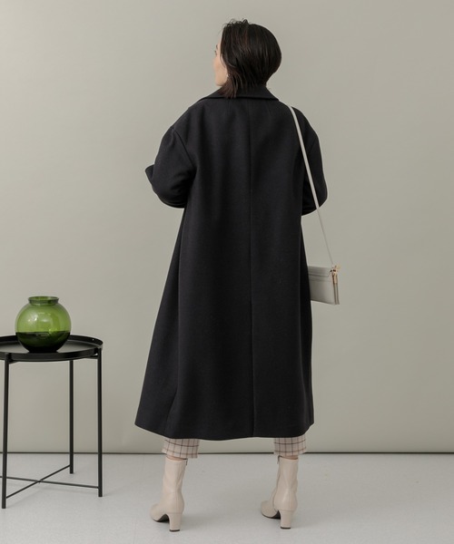 KATHARINE ROSS（キャサリンロス）の「【KATHARINE ROSS】日本製 ニードルジャージチェスターコート（チェスターコート・レディース・ネイビー/ライトグリーン/アイボリー・MEDIUM）」の11枚目の写真