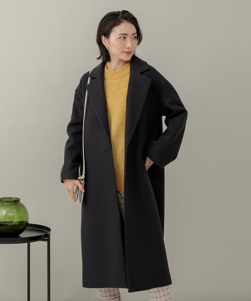 KATHARINE ROSS（キャサリンロス）の「【KATHARINE ROSS】日本製 ニードルジャージチェスターコート（チェスターコート・レディース・ネイビー/ライトグリーン/アイボリー・MEDIUM）」の20枚目の写真