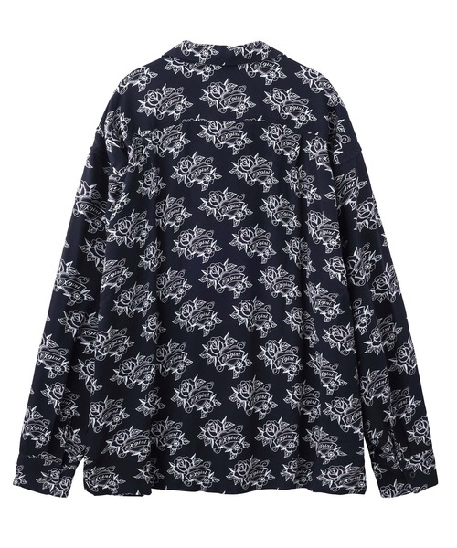 X-girl(エックスガール)の「TATOO PATTERN L/S SHIRT(シャツ/ブラウス・レディース・オフホワイト/ブラック・S/M)」の7枚目の写真
