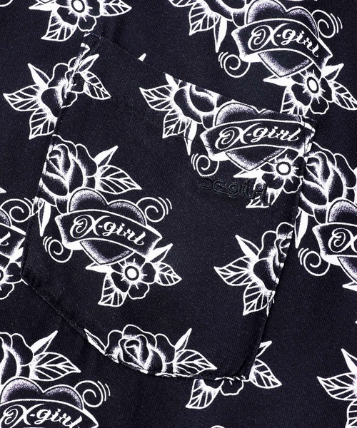 X-girl(エックスガール)の「TATOO PATTERN L/S SHIRT(シャツ/ブラウス・レディース・オフホワイト/ブラック・S/M)」の10枚目の写真