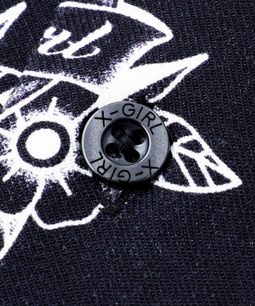 X-girl(エックスガール)の「TATOO PATTERN L/S SHIRT(シャツ/ブラウス・レディース・オフホワイト/ブラック・S/M)」の12枚目の写真