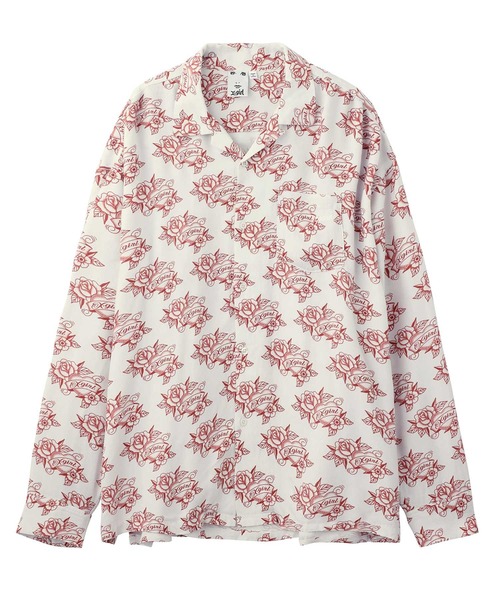 X-girl(エックスガール)の「TATOO PATTERN L/S SHIRT(シャツ/ブラウス・レディース・オフホワイト/ブラック・S/M)」の16枚目の写真
