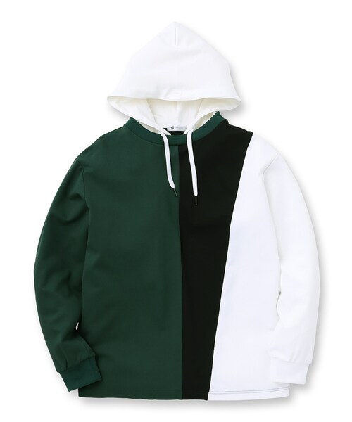 tk.TAKEO KIKUCHI（ティーケータケオキクチ）の「◆L&Sアシンメトリーフーディ（パーカー・メンズ・ホワイト系5/ベージュ系4/ダークグリーン系4・01/02/03/04）」の17枚目の写真