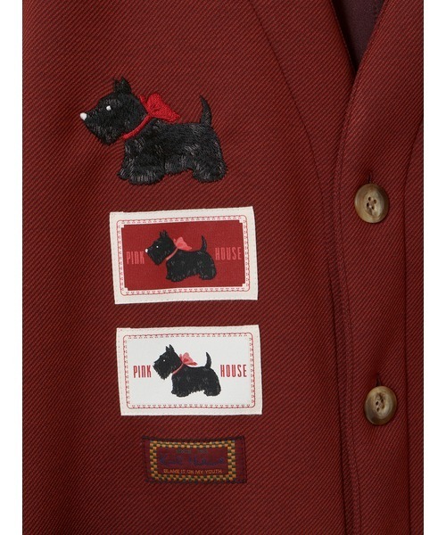 KARL HELMUT（カールヘルム）の「スコッチテリア刺繍カーディガン 