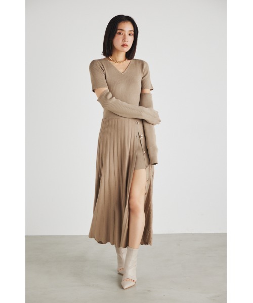 rienda 2WAYホルターネックロンパース rienda 2WAYホルターネックロンパース L/GRN1 -靴＆ファッション