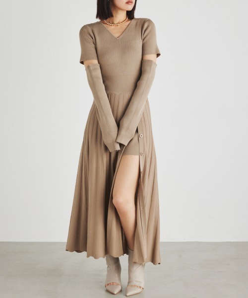 2WAYホルターネックロンパース 夏服（ワンピース）｜rienda