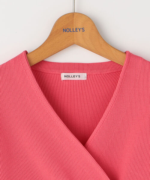 NOLLEY’S(ノーリーズ)の「◇【WEB限定】《手洗い可能》片畦ダブルVネックカーディガン(カーディガン/ボレロ・レディース・ネイビー/ピンク/ライトブルー/オフホワイト・38)」の14枚目の写真