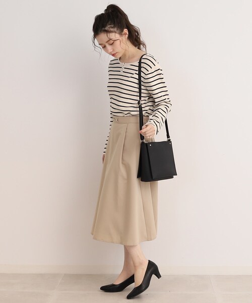 SHOO・LA・RUE（シューラルー）の「◆スクエアポケットショルダーバッグ（ショルダーバッグ・レディース・アイボリー/ブラック/グレー/ブルー・00）」の6枚目の写真