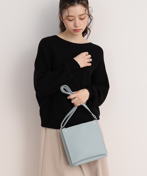 SHOO・LA・RUE（シューラルー）の「◆スクエアポケットショルダーバッグ（ショルダーバッグ・レディース・アイボリー/ブラック/グレー/ブルー・00）」の20枚目の写真