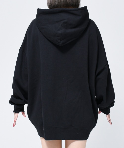 TRAVAS TOKYO(トラバス トウキョウ)の「『TRAVAS TOKYO/トラバス トーキョー』Lil bear hoodie/アップリケ刺繍くまデザインパーカー(パーカー・レディース・ホワイト/ブラック・FREE)」の3枚目の写真
