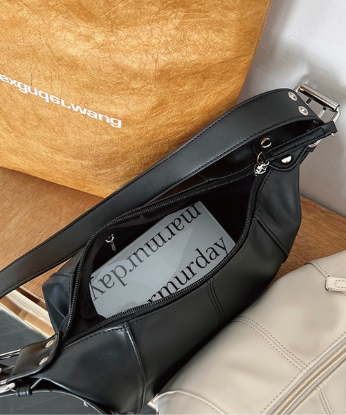 meJane（ミージェーン）の「ワンハンドルミニバッグ（ショルダーバッグ・レディース・ホワイト/ブラック・FREE）」の6枚目の写真