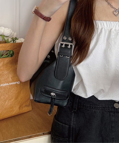 meJane（ミージェーン）の「ワンハンドルミニバッグ（ショルダーバッグ・レディース・ホワイト/ブラック・FREE）」の7枚目の写真