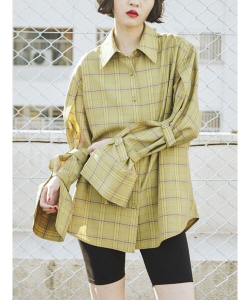 jouetie（ジュエティ）の「スリットスリーブオーバーシャツ（シャツ/ブラウス・レディース・ブラック/オフホワイト/ピンク/その他1・MEDIUM）」の16枚目の写真