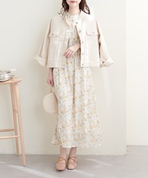 natural couture | WEB限定カラーあり/シャーリングプリーツワンピース(ワンピース)