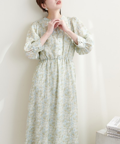 natural couture（ナチュラルクチュール）の「WEB限定カラーあり/シャーリングプリーツワンピース（ワンピース・レディース・ブラウン/ブラック/ライトグレー/その他1/その他2/その他3・FREE）」の22枚目の写真