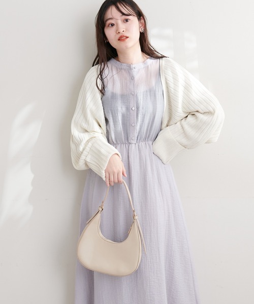 natural couture（ナチュラルクチュール）の「WEB限定カラーあり/シャーリングプリーツワンピース（ワンピース・レディース・ブラウン/ブラック/ライトグレー/その他1/その他2/その他3・FREE）」の15枚目の写真