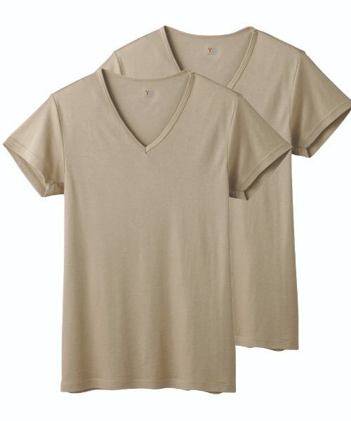 YG（ワイジー）の「YG/ワイジー VネックTシャツ DRY＆DEO 2枚組（インナーウェア/肌着・メンズ・ホワイト/ライトグレー/ベージュ系その他・X-LARGE/LARGE/MEDIUM）」の3枚目の写真