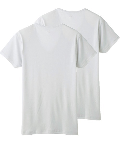 YG（ワイジー）の「YG/ワイジー VネックTシャツ DRY＆DEO 2枚組（インナーウェア/肌着・メンズ・ホワイト/ライトグレー/ベージュ系その他・X-LARGE/LARGE/MEDIUM）」の9枚目の写真
