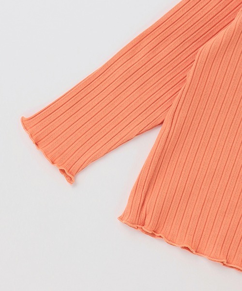 petit main（プティマイン）の「【リンク】ネックレスつきメロートップス(キッズ)（Tシャツ/カットソー・キッズ・アイボリー/ブラック/オレンジ/ラベンダー・100cm/110cm/80ｃｍ/120cm/90cm/130cm）」の10枚目の写真