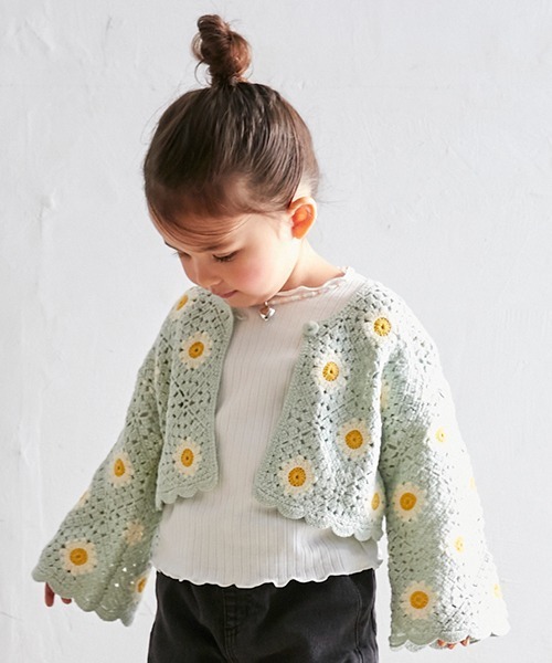 petit main（プティマイン）の「【リンク】ネックレスつきメロートップス(キッズ)（Tシャツ/カットソー・キッズ・アイボリー/ブラック/オレンジ/ラベンダー・100cm/110cm/80ｃｍ/120cm/90cm/130cm）」の15枚目の写真