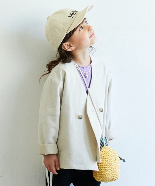 petit main（プティマイン）の「【リンク】ネックレスつきメロートップス(キッズ)（Tシャツ/カットソー・キッズ・アイボリー/ブラック/オレンジ/ラベンダー・100cm/110cm/80ｃｍ/120cm/90cm/130cm）」の19枚目の写真