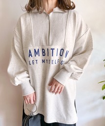 Mysa&Liina | オーバーサイズハーフZIPスウェット(スウェット)