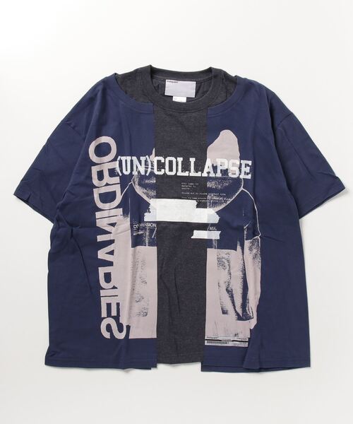 POLIQUANT（ポリクアント）の「【POLIQUANT/ポリクアント】THE LAYERED SEIRANIDRO S/S TEE（Tシャツ/カットソー・メンズ・ブラック/ネイビー/オフホワイト・2/3/1）」の3枚目の写真