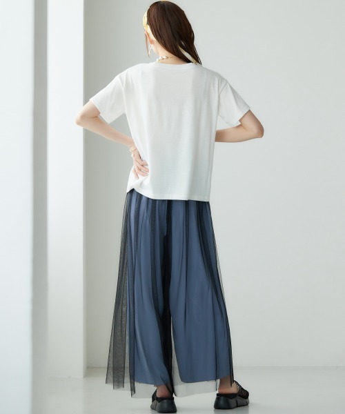 miclat（ミクラ）の「大きいサイズ　シンプルロゴT　miclat（Tシャツ/カットソー・レディース・オフホワイト/ブラック・L/LL/3L/4L/5L）」の19枚目の写真