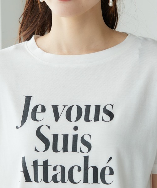 miclat（ミクラ）の「大きいサイズ　シンプルロゴT　miclat（Tシャツ/カットソー・レディース・オフホワイト/ブラック・L/LL/3L/4L/5L）」の10枚目の写真