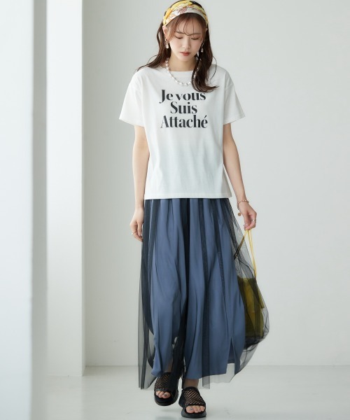 miclat（ミクラ）の「大きいサイズ　シンプルロゴT　miclat（Tシャツ/カットソー・レディース・オフホワイト/ブラック・L/LL/3L/4L/5L）」の12枚目の写真