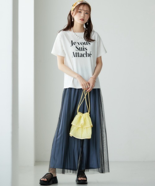 miclat（ミクラ）の「大きいサイズ　シンプルロゴT　miclat（Tシャツ/カットソー・レディース・オフホワイト/ブラック・L/LL/3L/4L/5L）」の15枚目の写真