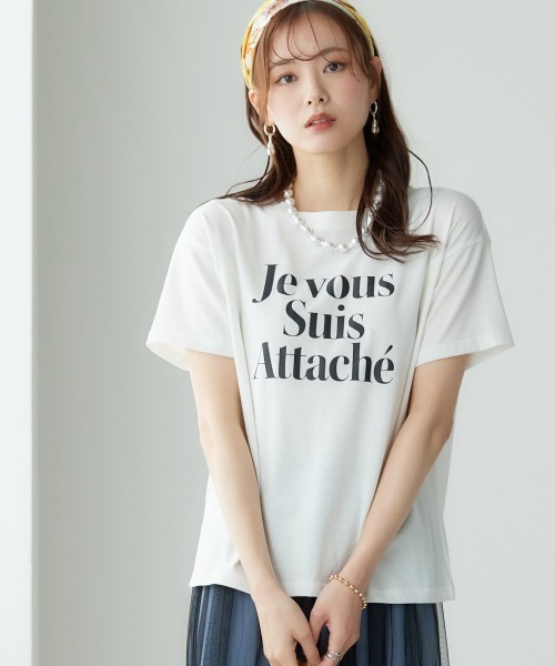 miclat（ミクラ）の「大きいサイズ　シンプルロゴT　miclat（Tシャツ/カットソー・レディース・オフホワイト/ブラック・L/LL/3L/4L/5L）」の9枚目の写真